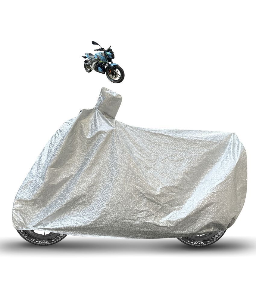     			Caronix Bike Body Cover for Bajaj Pulsar 160 NS DTS-i ( Pack of 1 ) , Silver