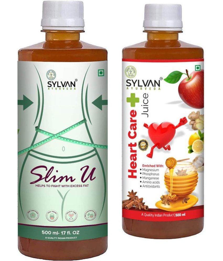     			SYLVAN AYURVEDA HEART_CARE JUICE+SLIM-U JUICE|VALUE PACK OF 500ML X 2 (2 x 500 ml)