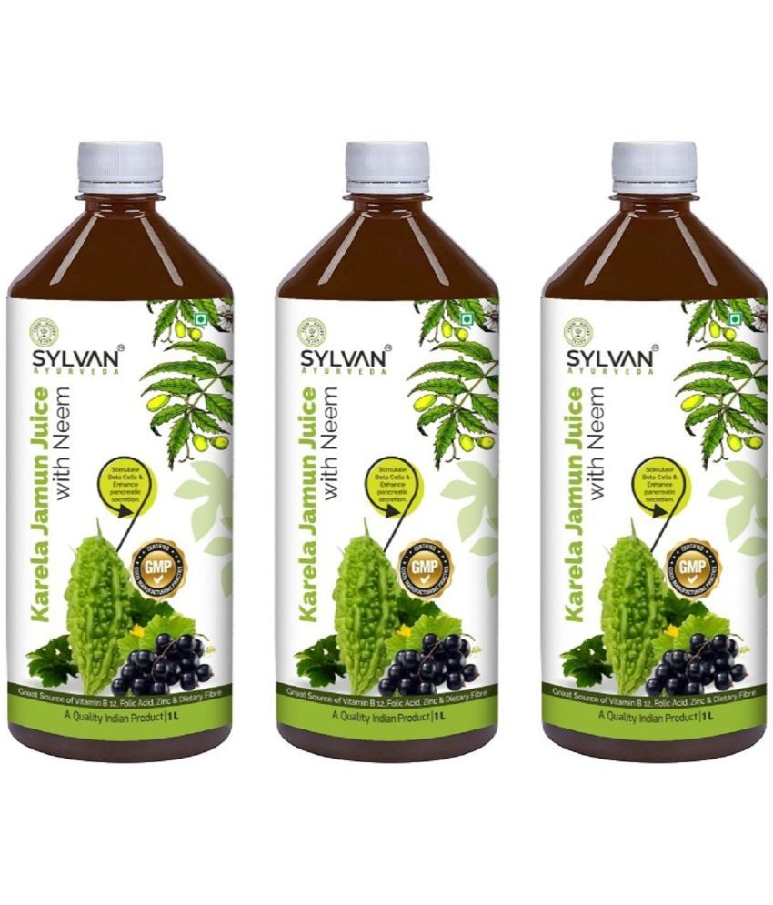     			SYLVAN AYURVEDA KARELA JAMUN NEEM JUICE I VALUE PACK OF 3 PCS. (3 x 1000 ml)