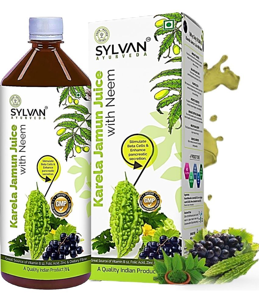     			SYLVAN AYURVEDA KARELA JAMUN NEEM JUICE 1L Helpful in Diabetes & Weight Management (1 L)