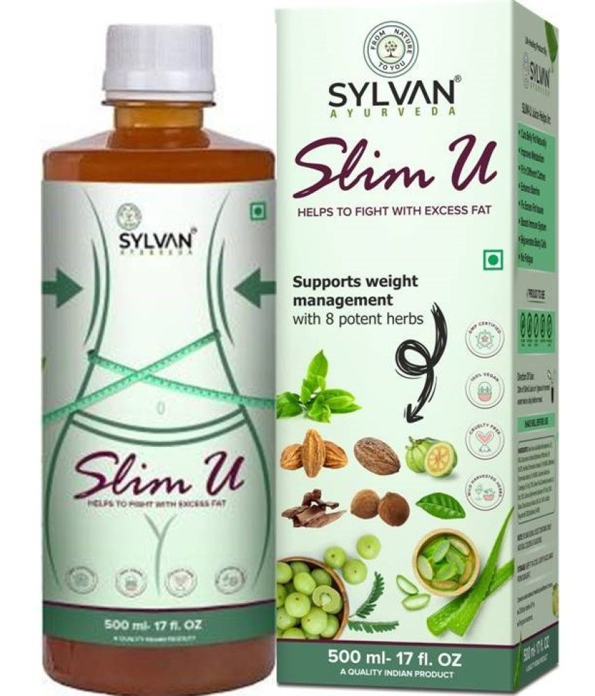     			SYLVAN AYURVEDA Sylvan SLIM-U Juice 500 ML - Herbal Fat Fighter I Reduce Belly Fat Naturally (500 ml)