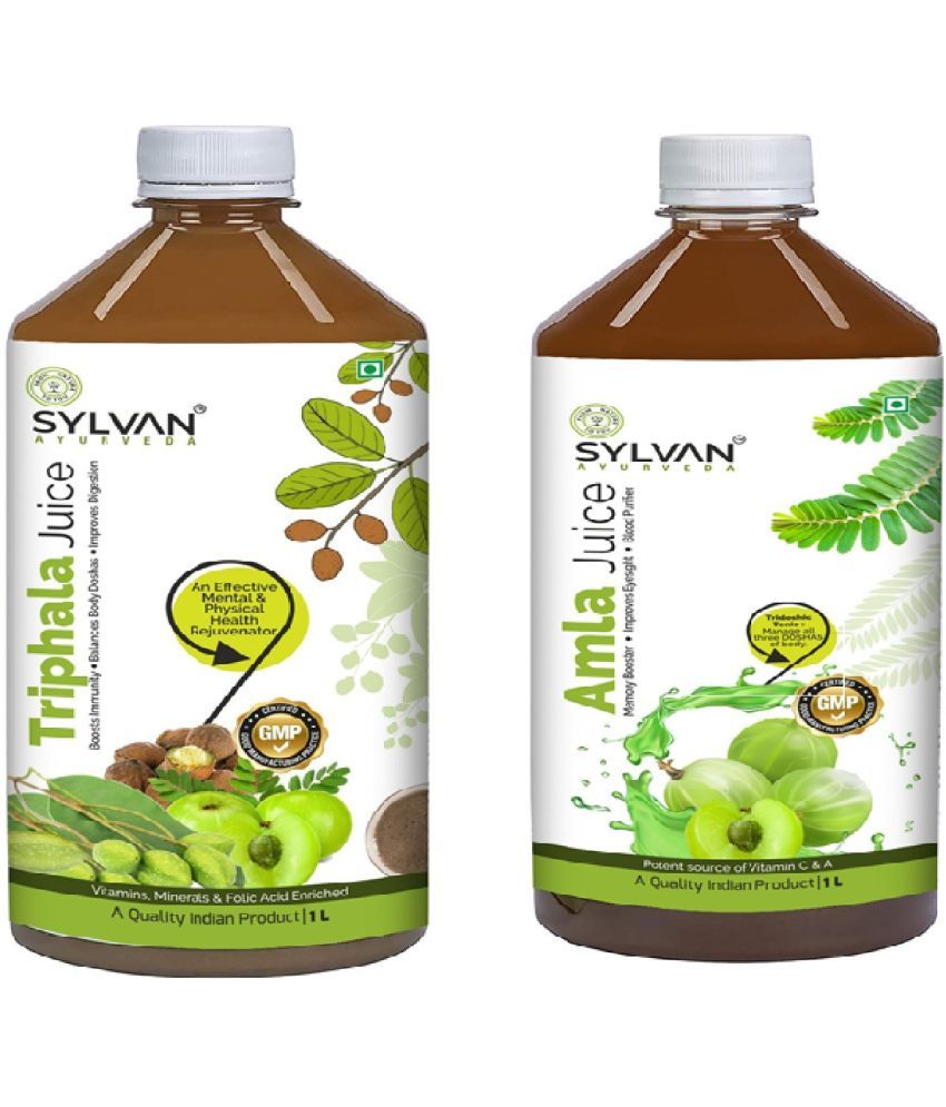     			SYLVAN AYURVEDA Triphala & Amla Juice-2L| Aryvedic Immunity and Digestion Booster (2 x 1 L)