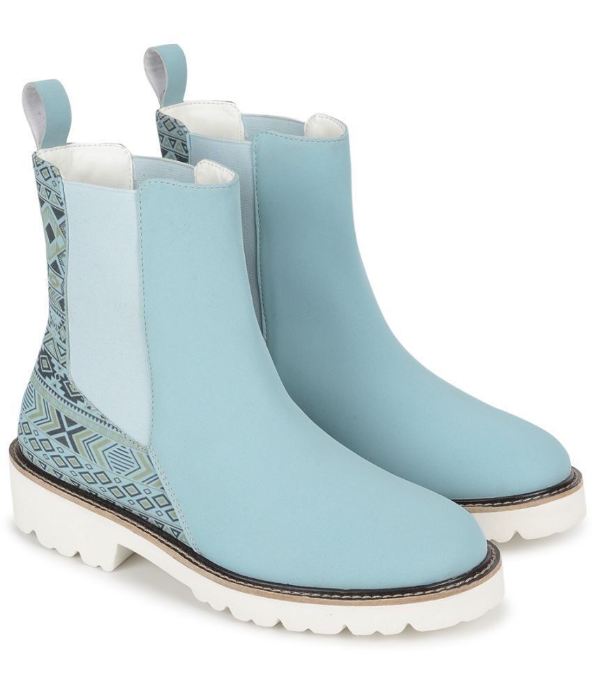     			Yoho Light Blue Women's Ankle Length Boots