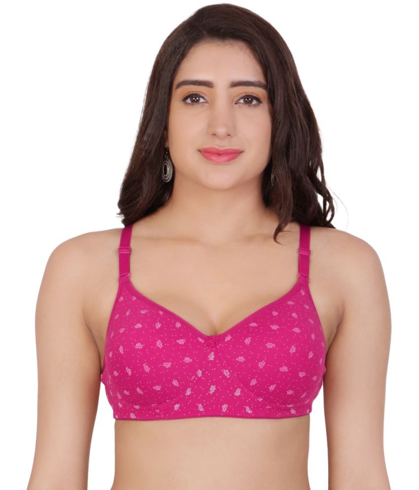     			Arc de Shapes Pack of 1 Cotton Blend Lightly Padded T-Shirt Bra For Women ( Pink )