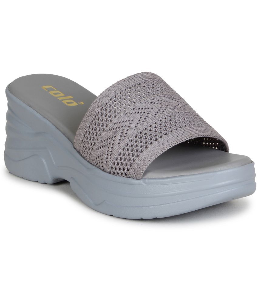     			COLO Gray Women's Slip On Heels