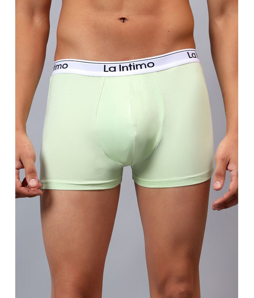     			La Intimo Pack of 1 Modal Trunks For Men's ( Lime Green )