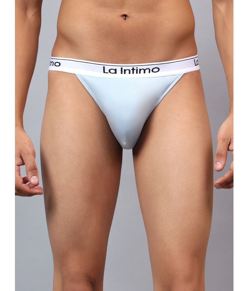     			La Intimo Pack of 1 Modal Thongs For Men's ( Light Blue )