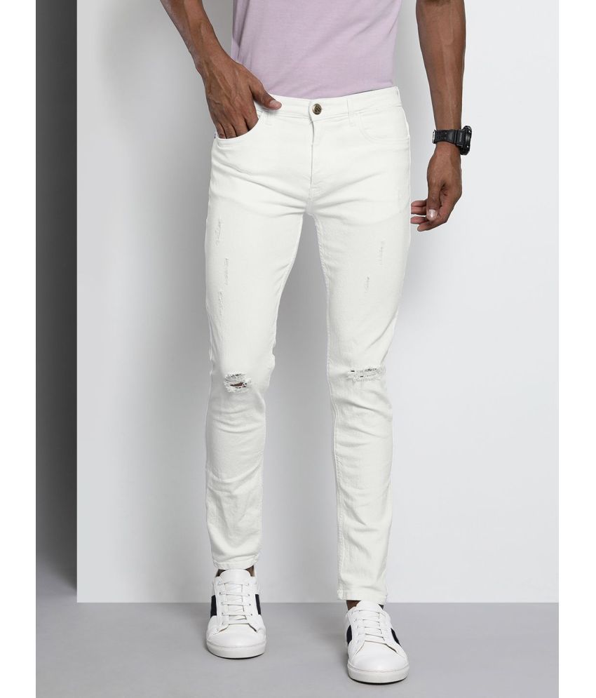     			The Indian Garage Co. Slim Fit Basic Men's Jeans - White ( Pack of 1 )