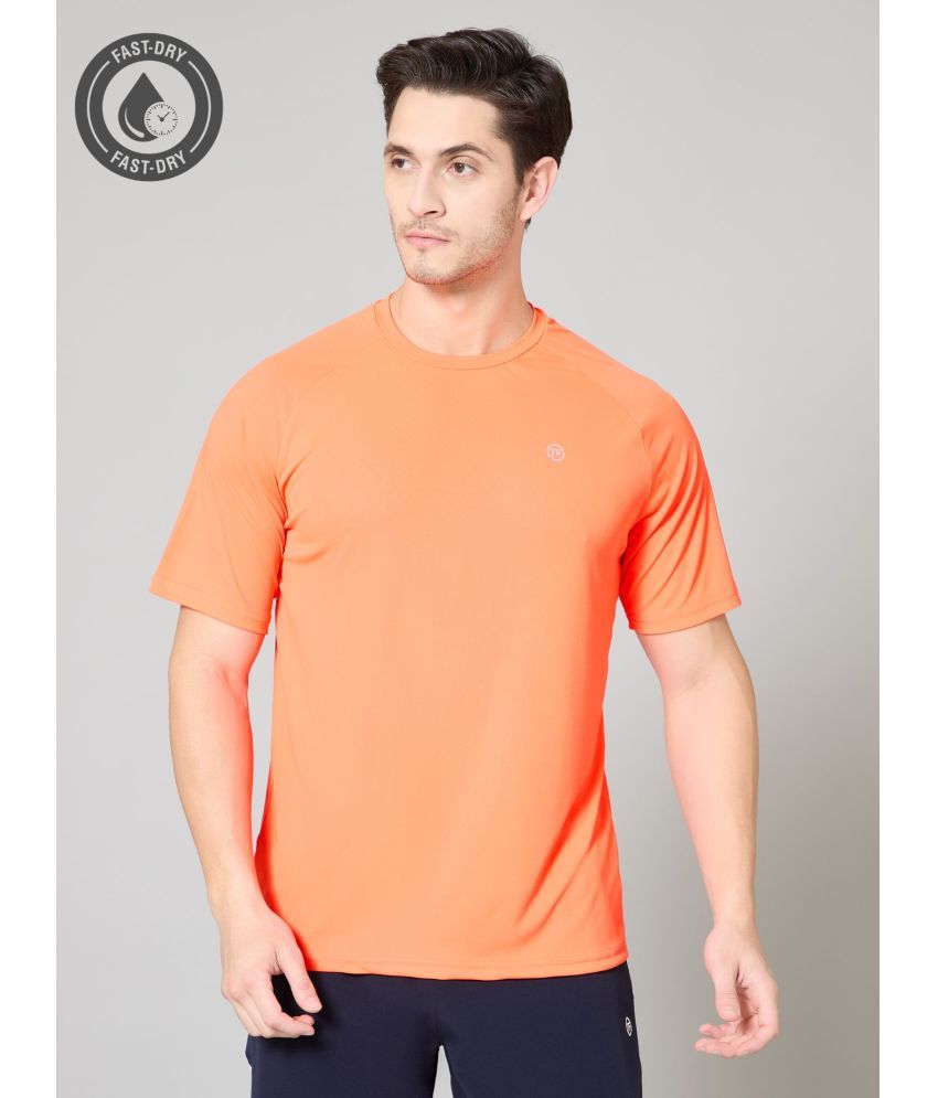     			Turnfit Polyester Regular Fit Solid Half Sleeves Men's Round T-Shirt - Orange ( Pack of 1 )