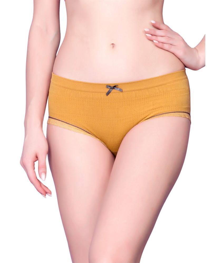     			3Mads Pack of 1 Nylon Hipster For Women ( Yellow )