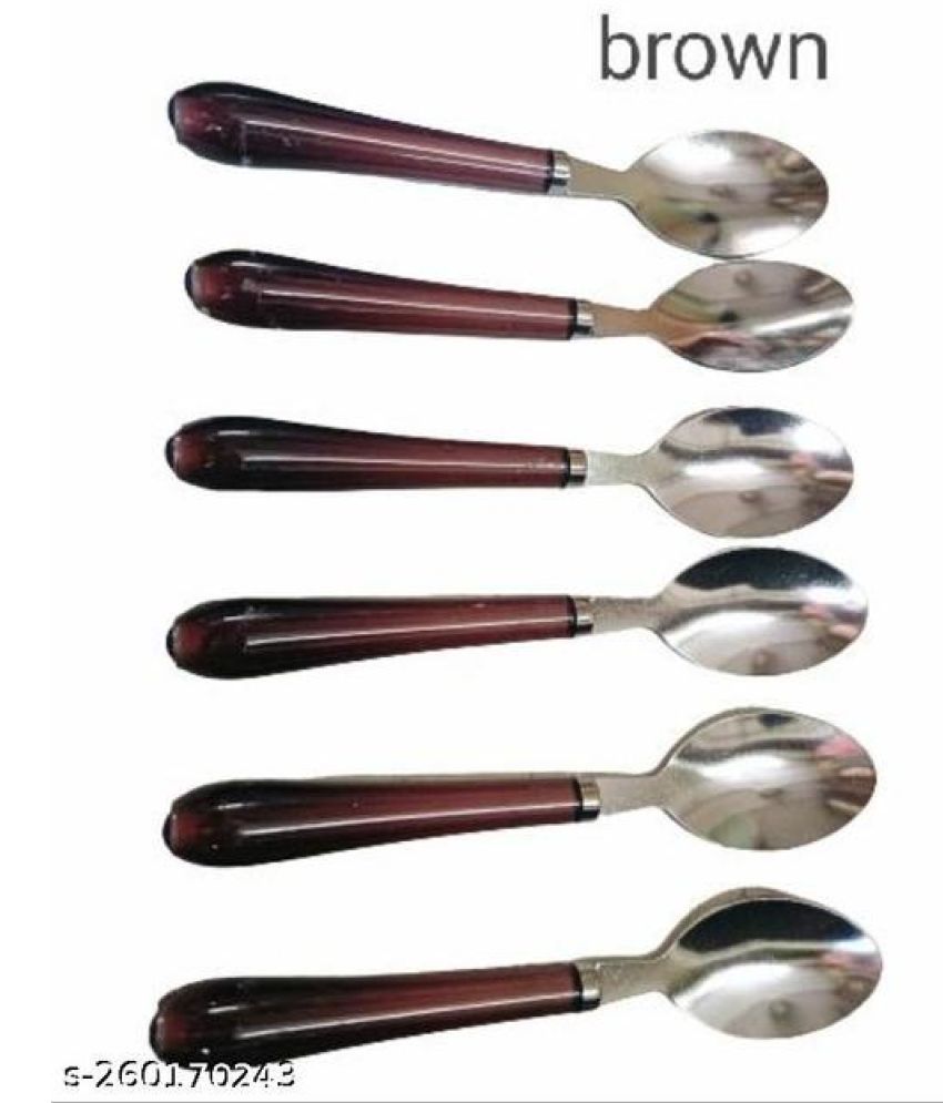     			BLUENIN Kitchen Product Stainless Steel Baby Spoon brown ( pack of 1 )