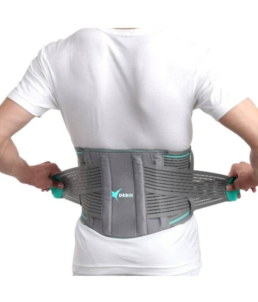     			DEBIK Lumber Sacral Belt for Lower Back Pain Relief with four Aluminum plates Back / Lumbar Support (Pack of 1)