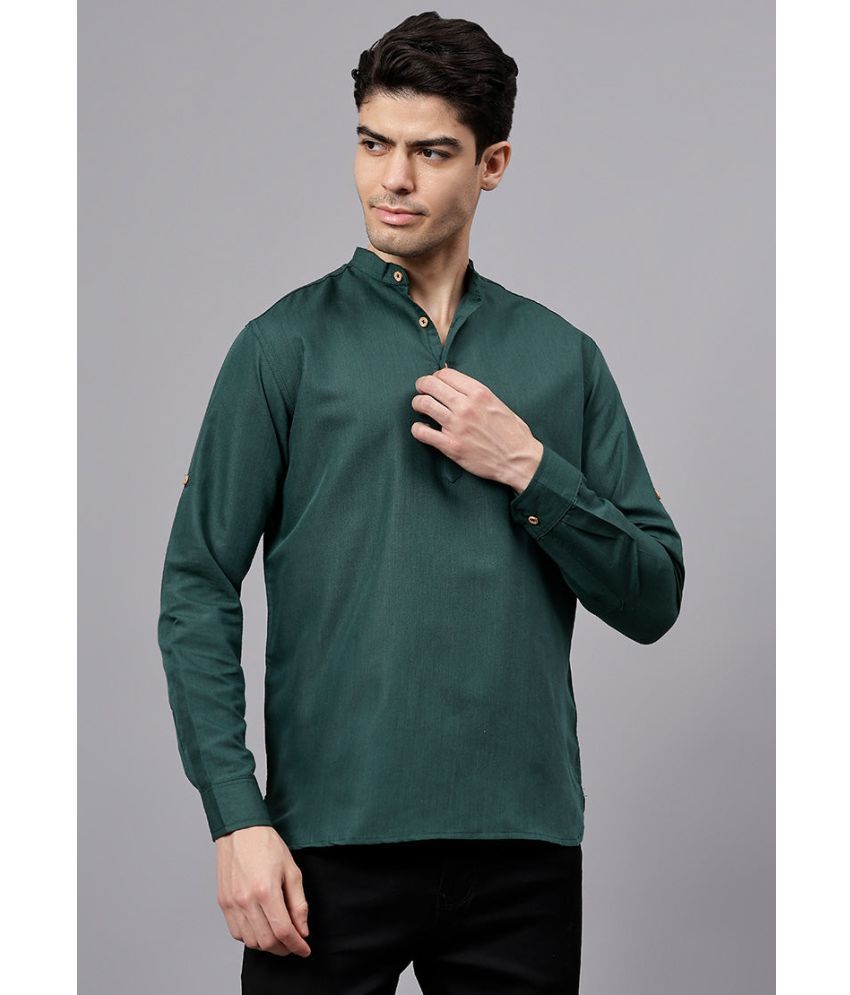     			DiAsh Green Cotton Blend Men's Regular Kurta ( Pack of 1 )