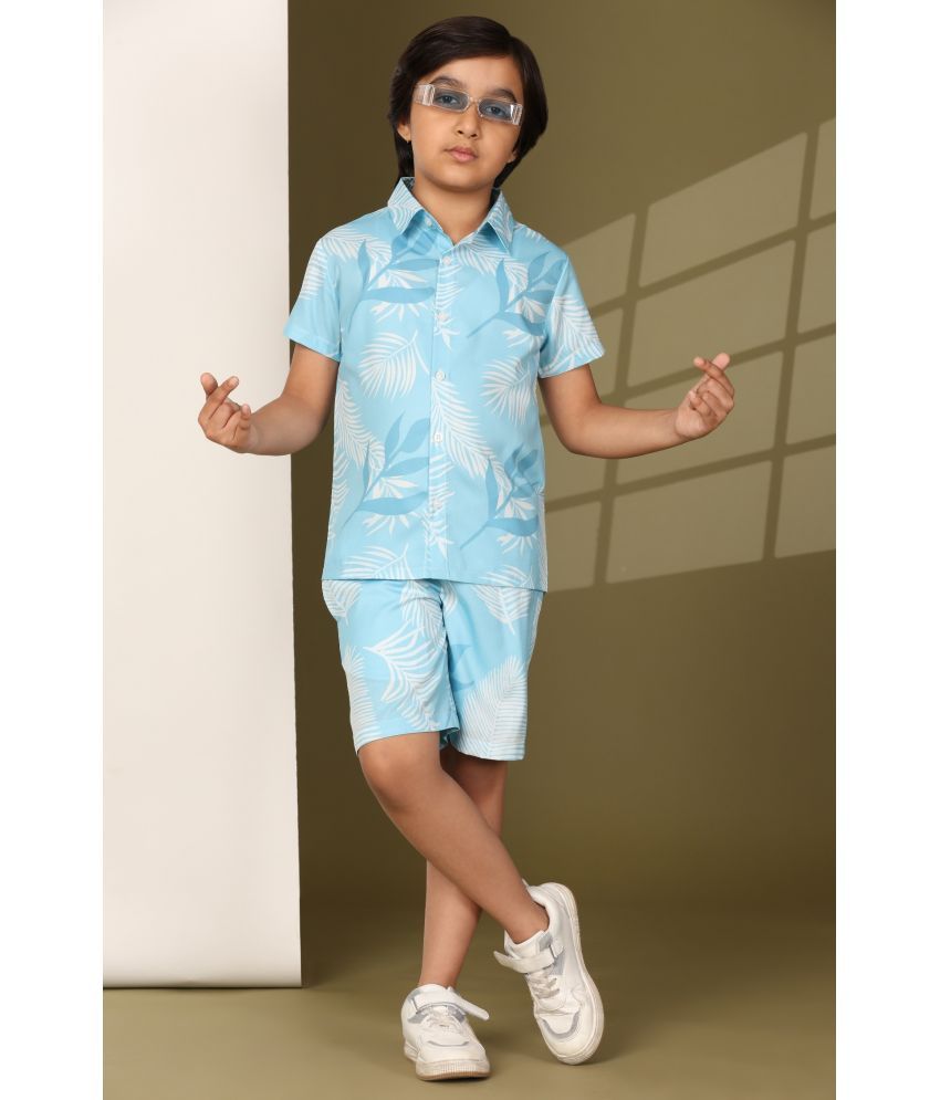     			ENCIGER Pack of 1 Boys Polyester Half Sleeves Shirt ( Sky Blue )