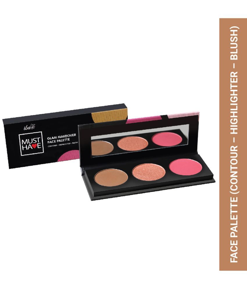     			Iba Must Have Glam Makeover Face Palette with Blush Contour and Highlighter For Face Makeup, 12g, (Pack of 1)