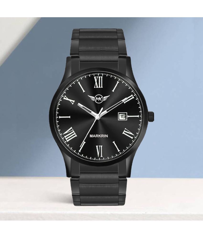     			MARKRIN Black Stainless Steel Analog Men's Watch