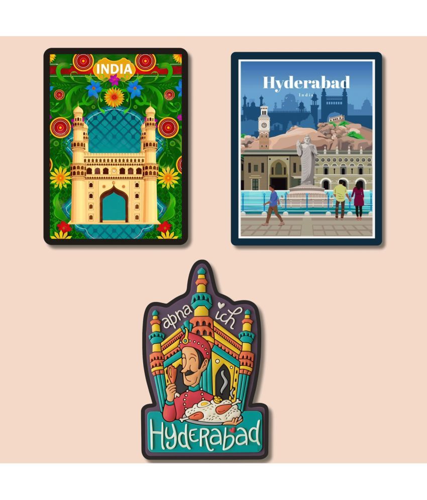     			Phirki Studio Wood Fridge Magnet - Pack of 3