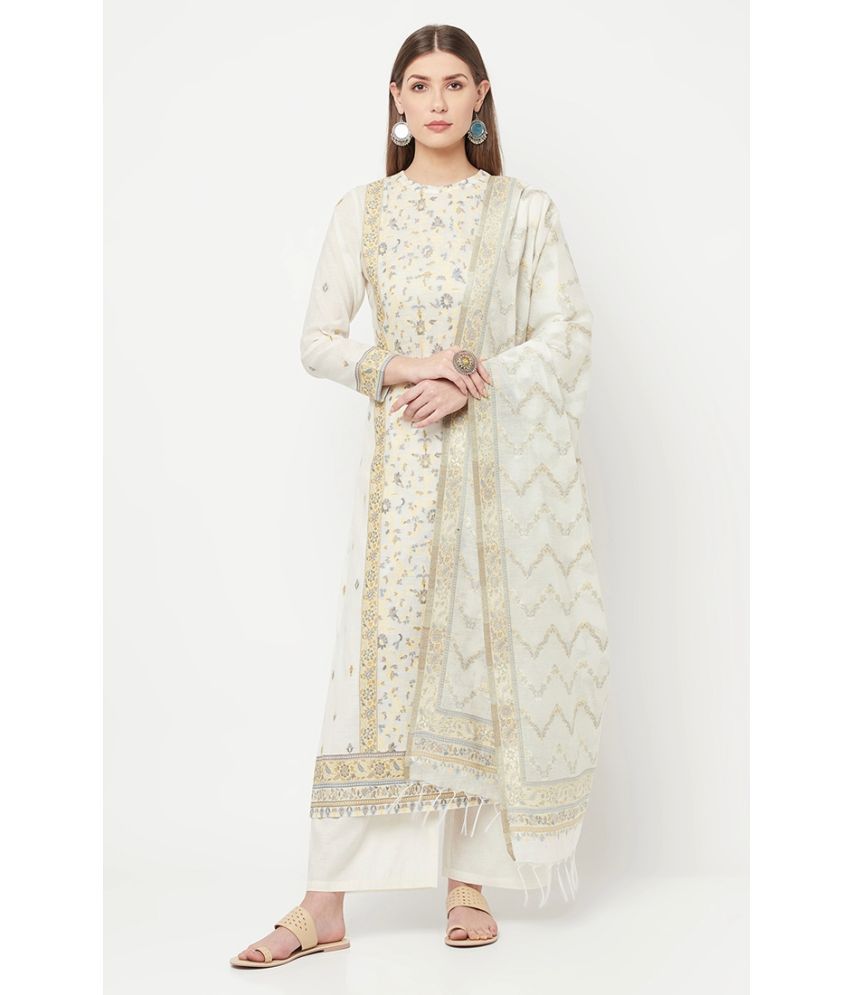     			SAFAA Unstitched Woollen Printed Dress Material - Yellow ( Pack of 1 )