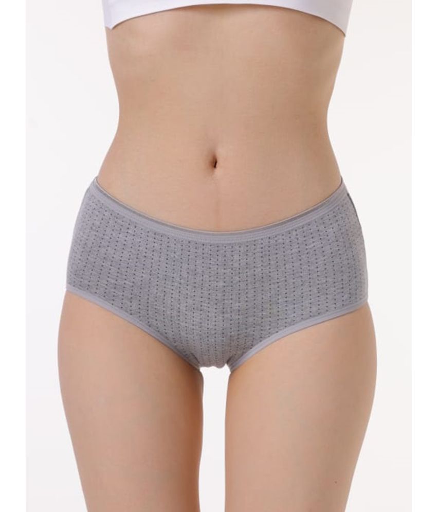     			TESMEZY Pack of 1 Cotton Briefs For Women ( Grey )