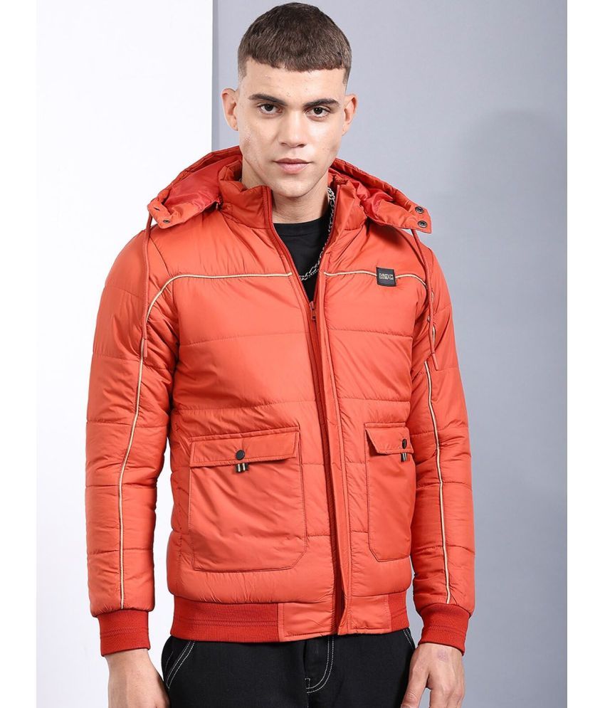     			The Indian Garage Co. Polyester Men's Puffer Jacket - Rust ( Pack of 1 )