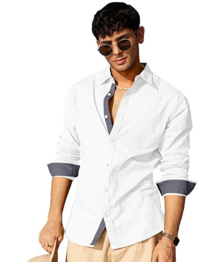     			VERTUSY Cotton Blend Regular Fit Solids Full Sleeves Men's Casual Shirt - White ( Pack of 1 )