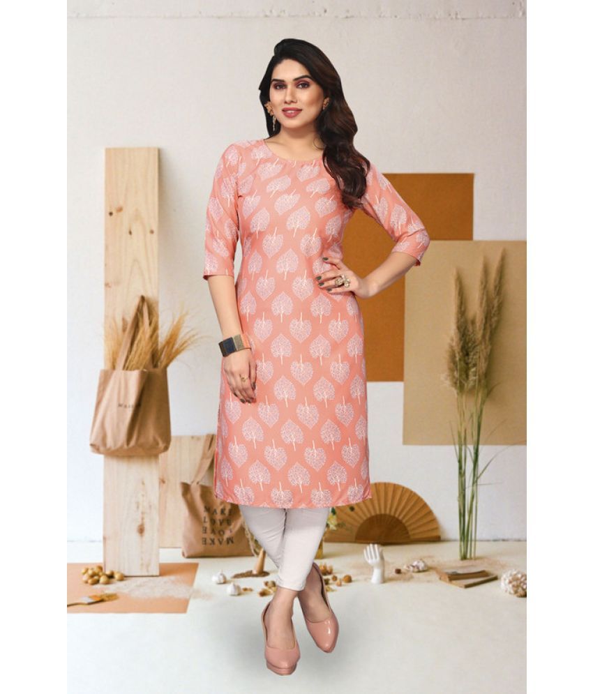     			KETAKI FASHION Pack of 1 Crepe Printed Straight Women's Kurti - ( Multicolor )