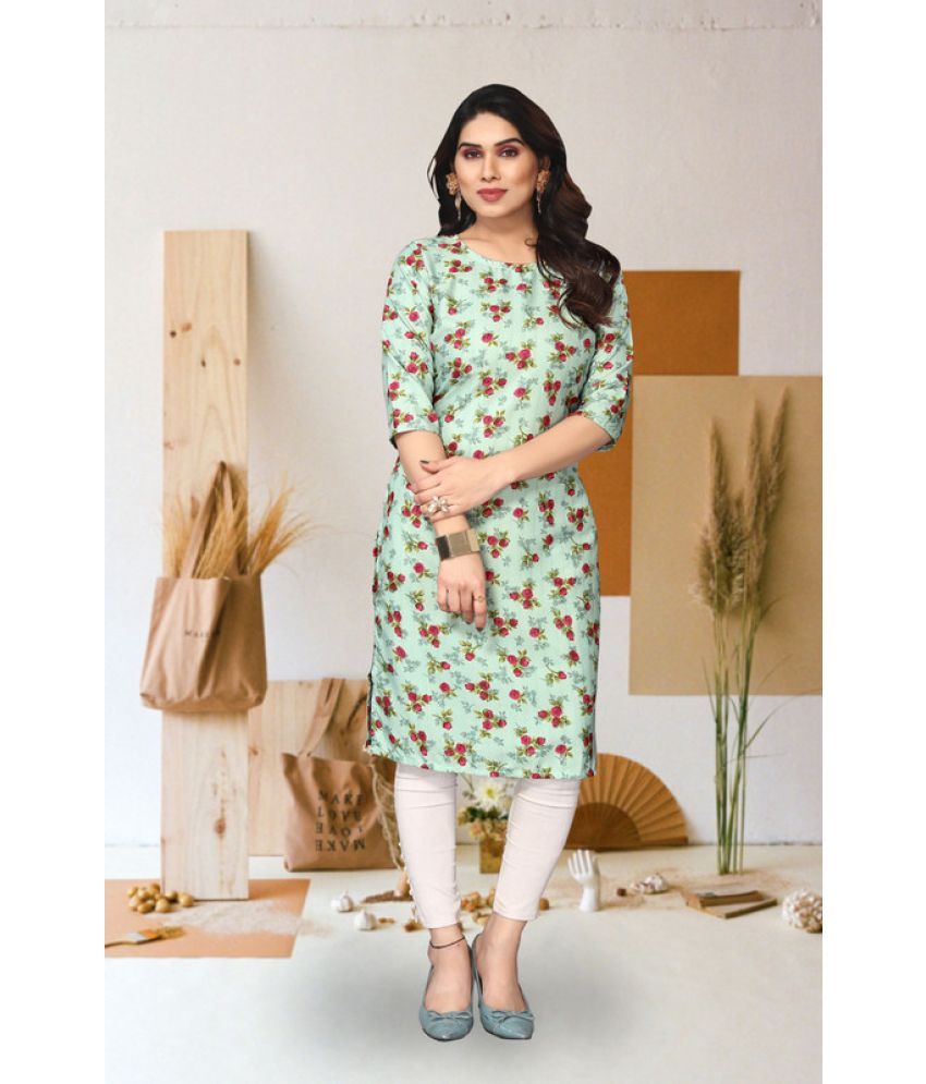     			KETAKI FASHION Pack of 1 Crepe Printed Straight Women's Kurti - ( Multicolor )