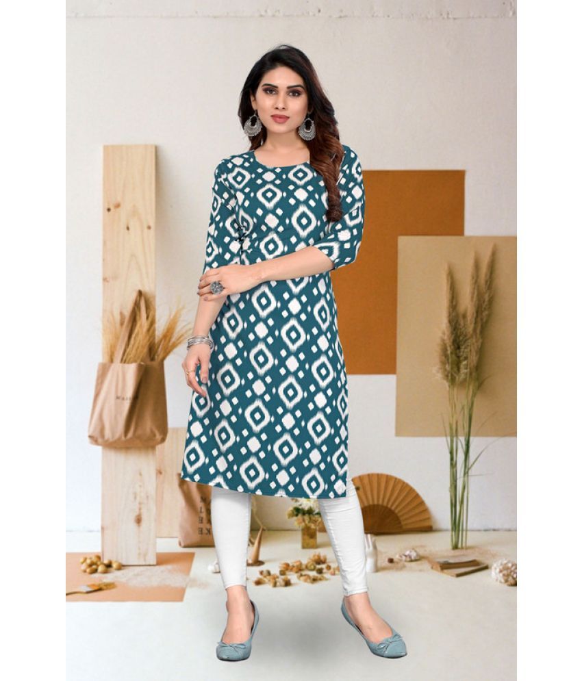     			KETAKI FASHION Pack of 1 Crepe Printed Straight Women's Kurti - ( Multicolor )