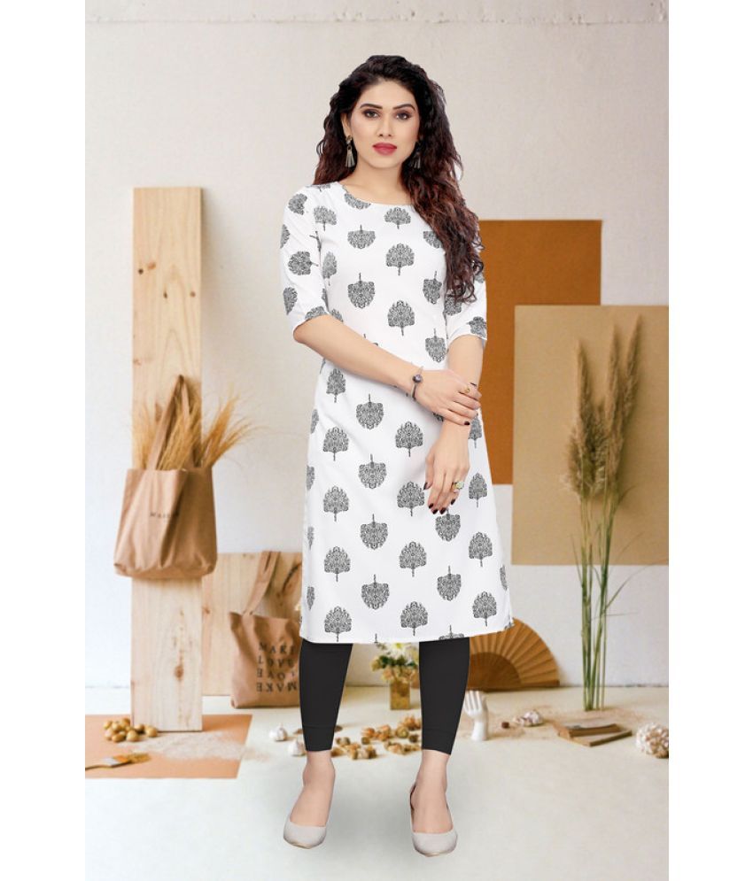     			KETAKI FASHION Pack of 1 Crepe Printed Straight Women's Kurti - ( Multicolor )