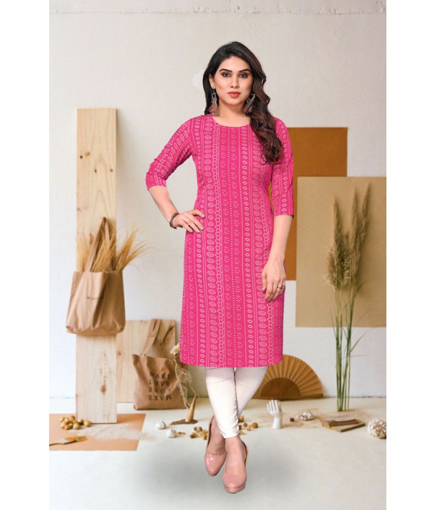     			KETAKI FASHION Pack of 1 Crepe Printed Straight Women's Kurti - ( Multicolor )