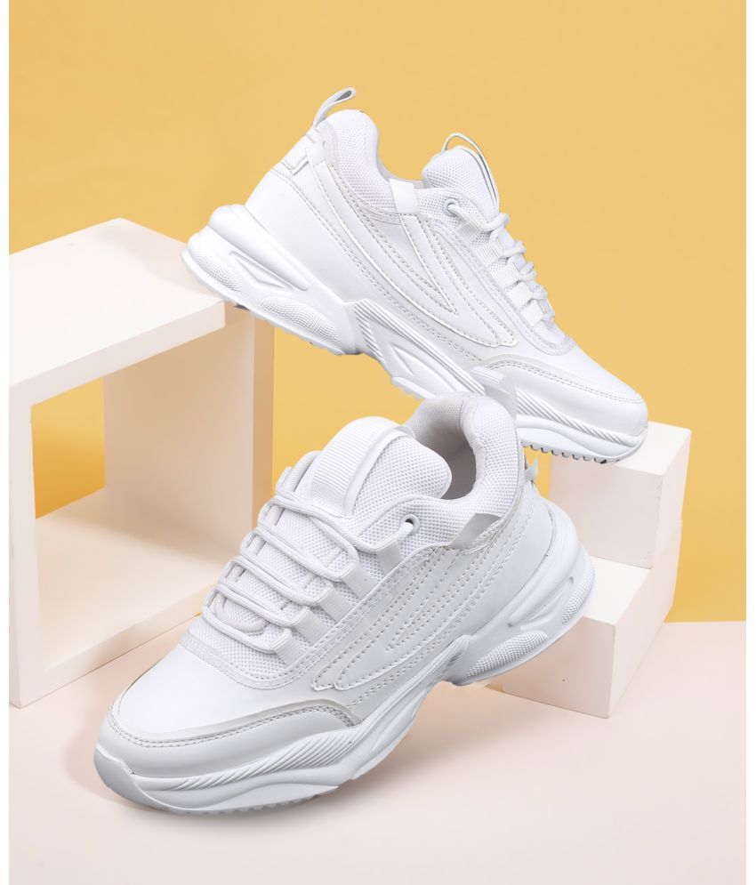     			Sneakersvilla White Women's Sneakers