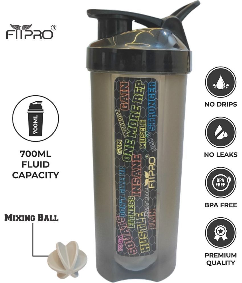     			FitPro Plastic Black 750 mL Shaker ( Pack of 1 )