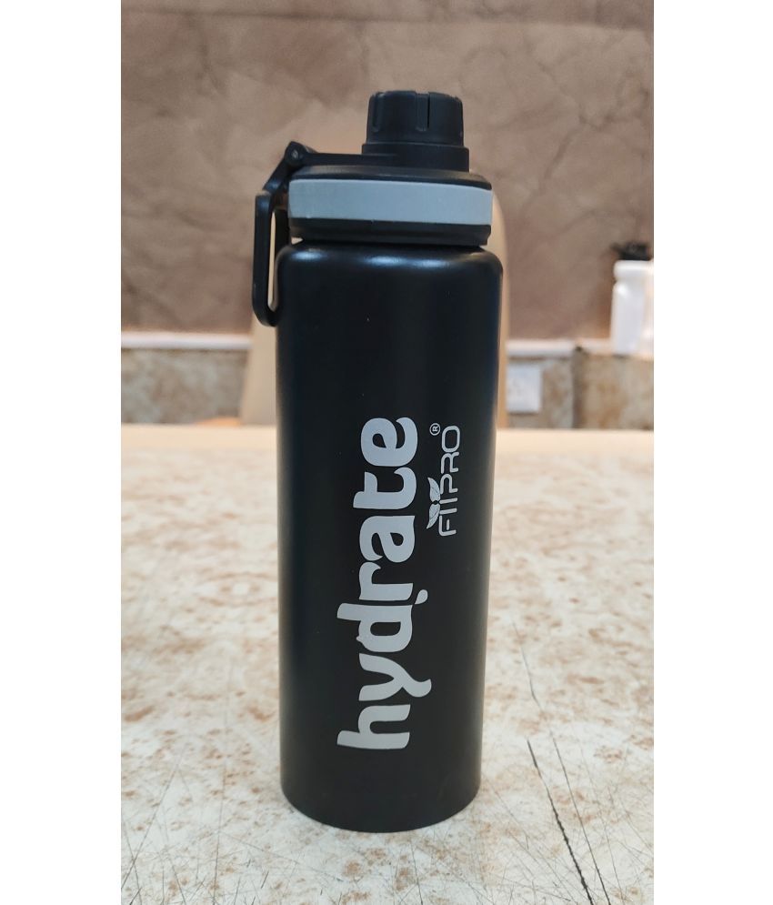     			FitPro Stainless Steel Black 1000 mL Bottle ( Pack of 1 )