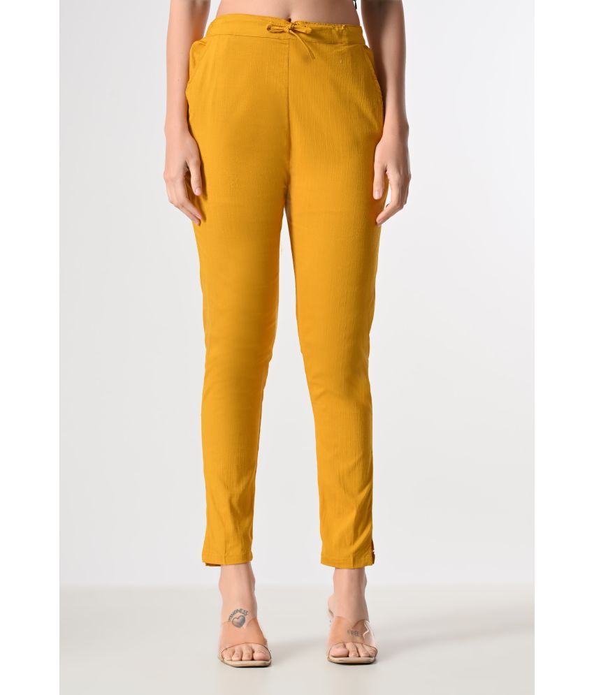     			MAURYA Pack of 1 Lycra Slim Women's Casual Pants ( Mustard )