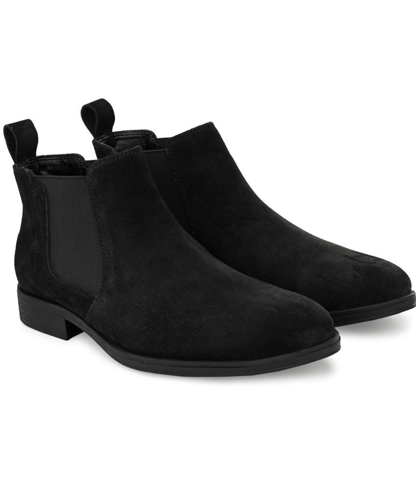     			San Frissco Black Men's Chelsea Boots