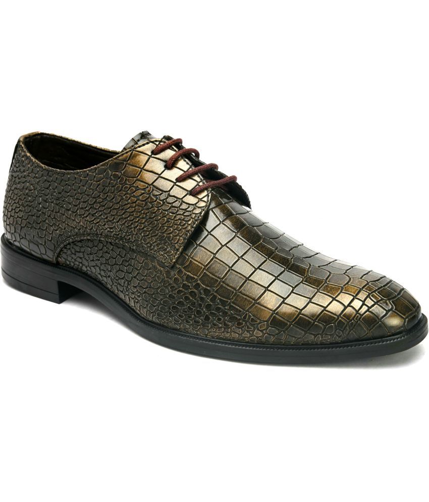     			San Frissco Gold Men's Derby Formal Shoes