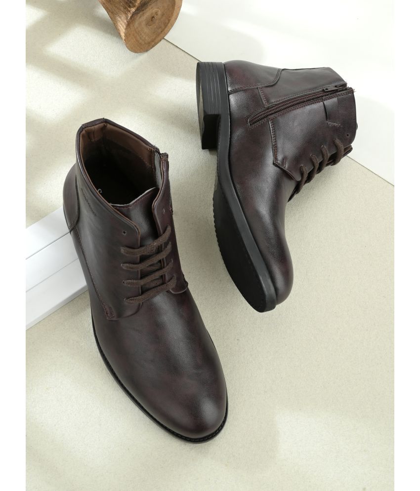     			San Frissco Maroon Men's Casual Boots