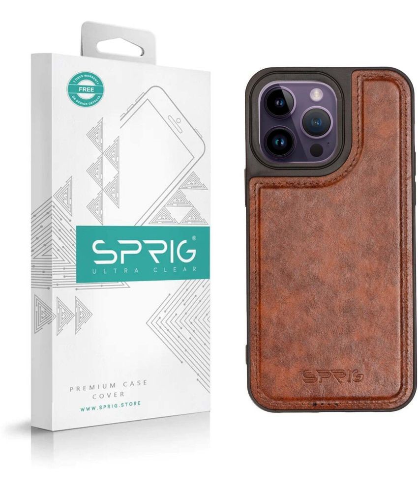     			Sprig Plain Cases Compatible For Leather Apple Iphone 14 Pro ( Pack of 1 )