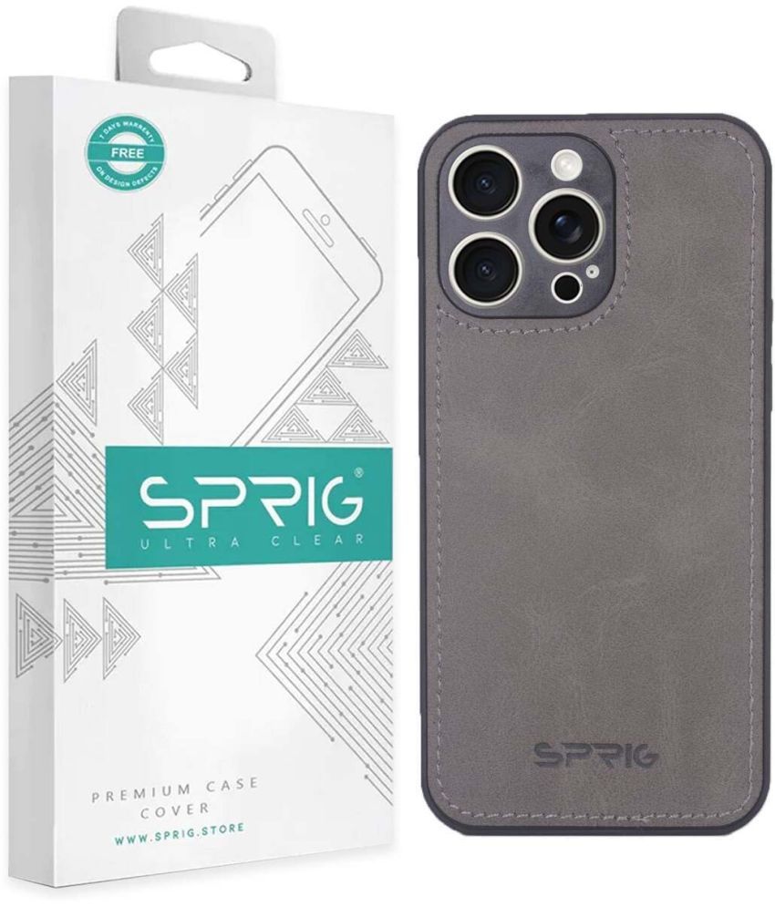     			Sprig Plain Cases Compatible For Leather Apple Iphone 15 Pro Max ( Pack of 1 )