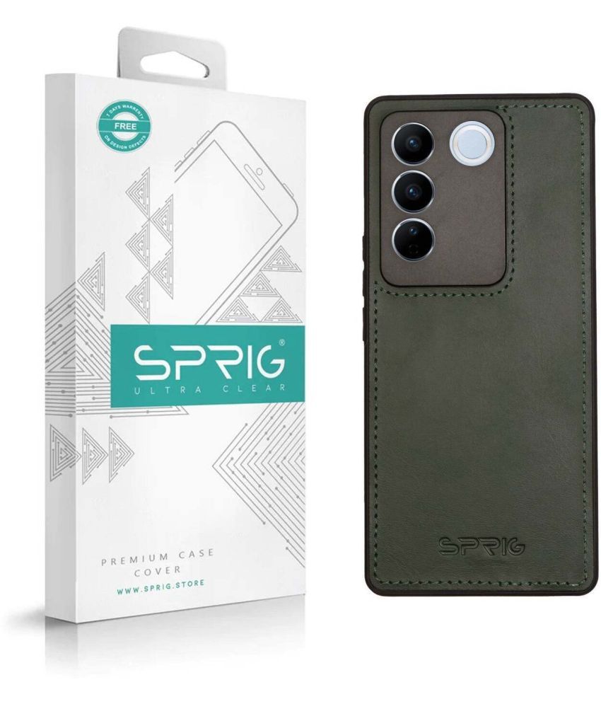     			Sprig Plain Cases Compatible For Leather Vivo V27 5G ( Pack of 1 )