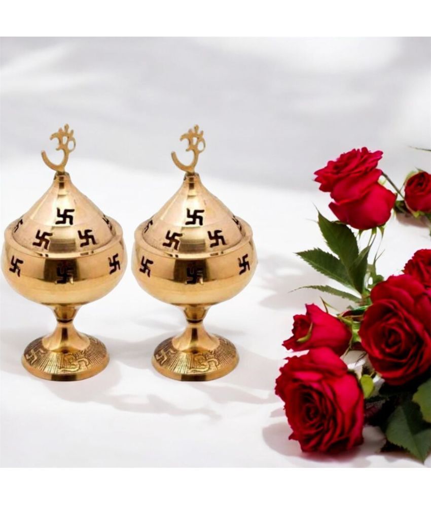     			FASHION BIZZ Brass Akhand Diya - Pack of 2