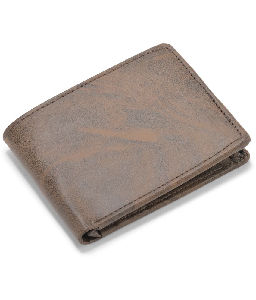     			Flingo Leather Self Design Men's Regular Wallet With 5 Slots For Card ( Brown , Pack of 1 )