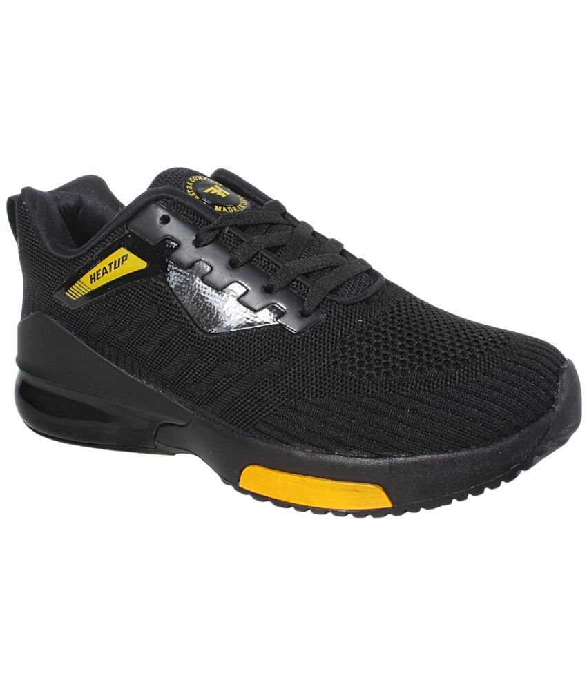     			HEATUP FOOTWEAR ARROW-05 Black,Mustard Men's Sports Running Shoes