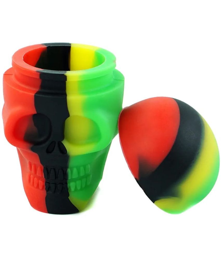     			STRONG BONG Silicone Skull Dab Case | Wax Storage Container | Non-Stick Jar | Size 15ml| Dab Tool | Dab Accessory