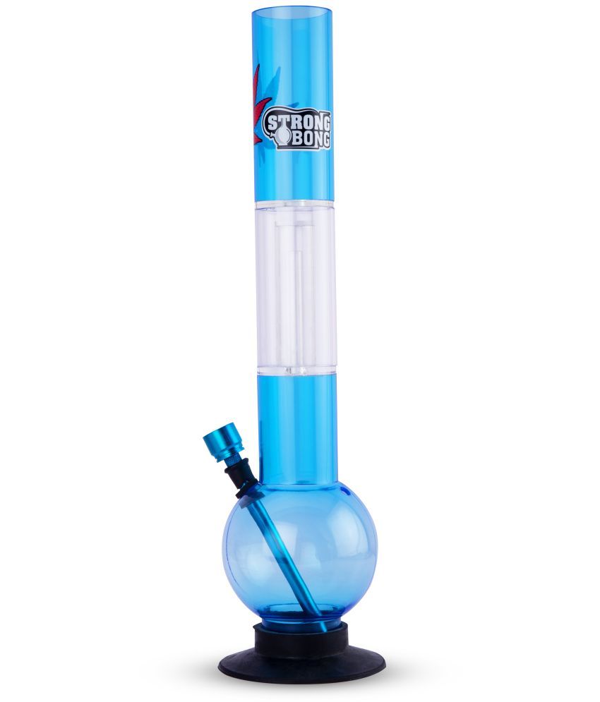     			STRONG BONG Single Percolator Acrylic Bong with 16 inch and a Wide Mouth of 50mm|  Waterpipe - Blue