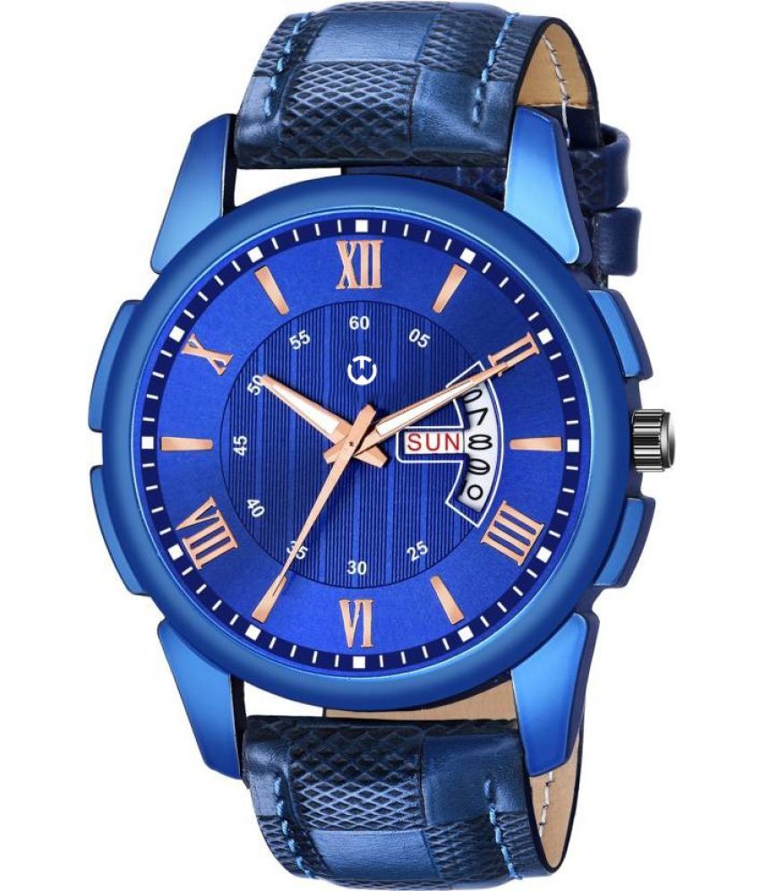     			Wizard Times Blue Leather Analog Men's Watch