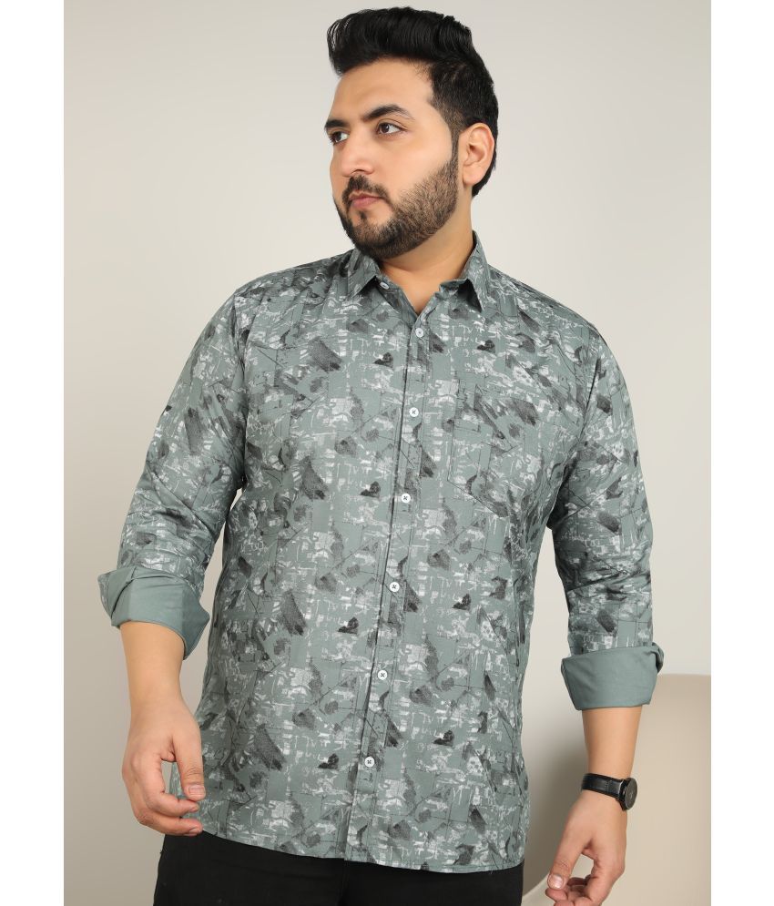     			adwynpeter 100% Cotton Regular Fit Printed Full Sleeves Men's Casual Shirt - Green ( Pack of 1 )