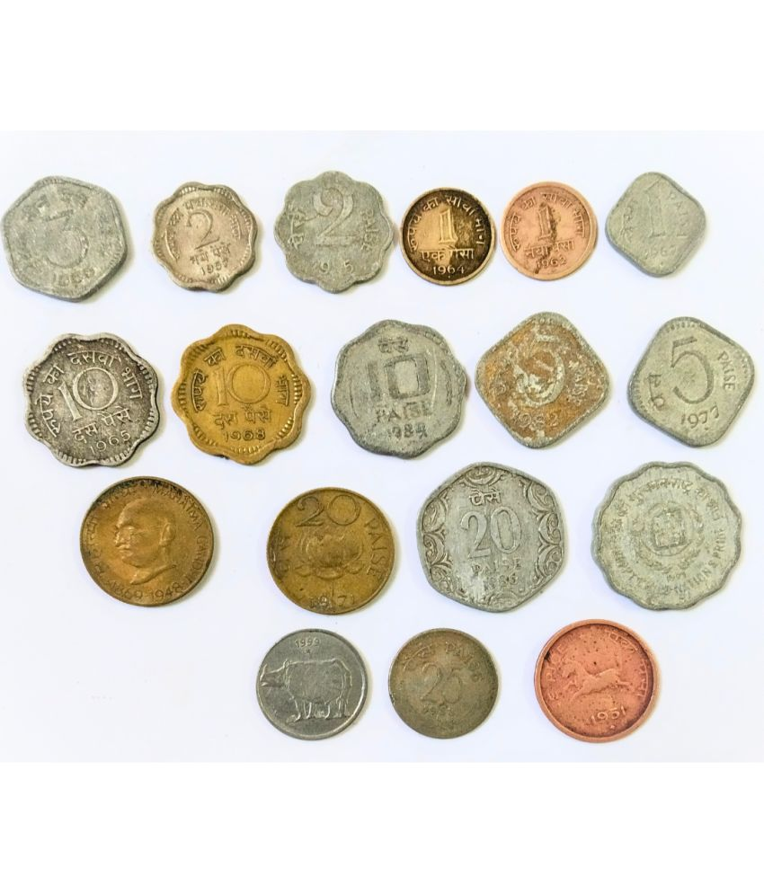     			18 Different Old Indian Coins | Modern Coin Collection | 1 Paise to 20 Paise Full Set