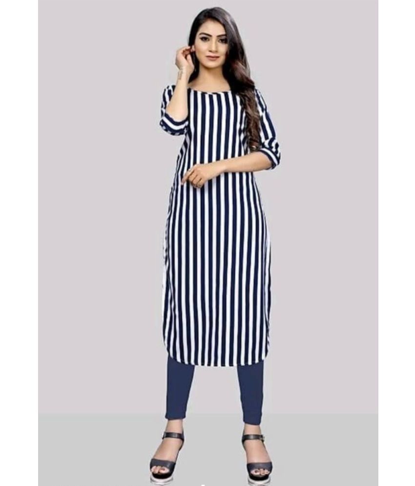     			AK FASHION MALL Pack of 1 Crepe Printed Straight Women's Kurti - ( Multicolor )