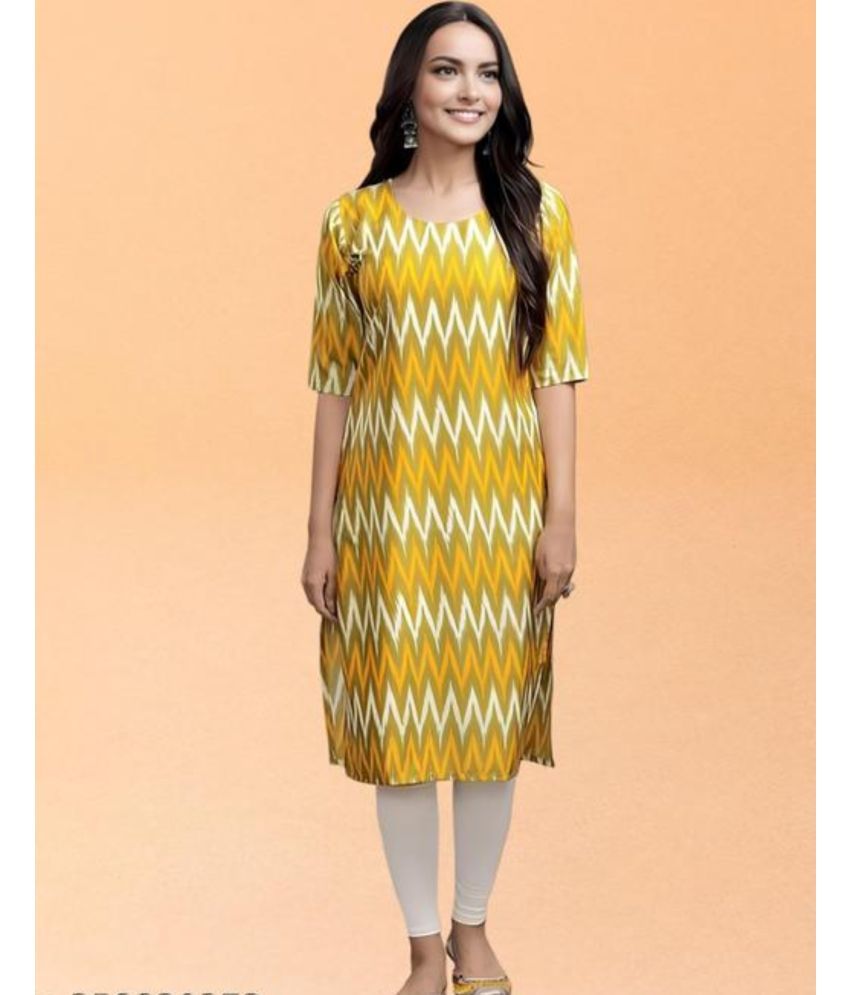     			AK FASHION MALL Pack of 1 Crepe Printed Straight Women's Kurti - ( Multicolor )